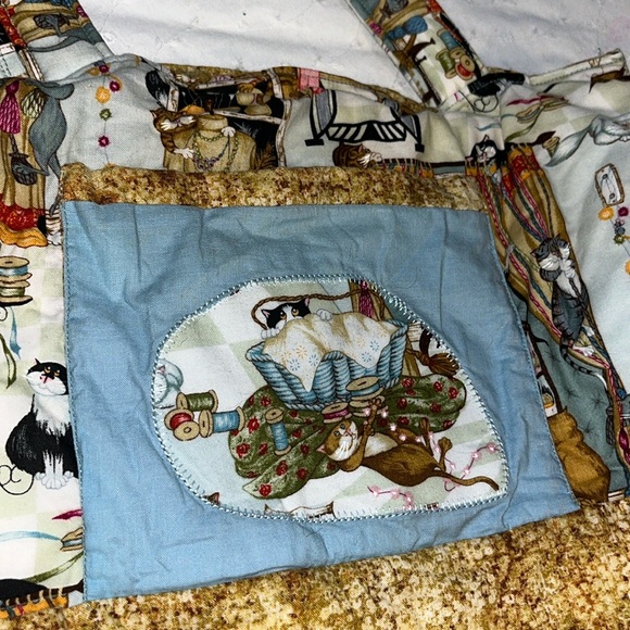 Vintage purse • Cat lovers handmade purse • cat bag • lots of pockets • kittens - Picture 5 of 9